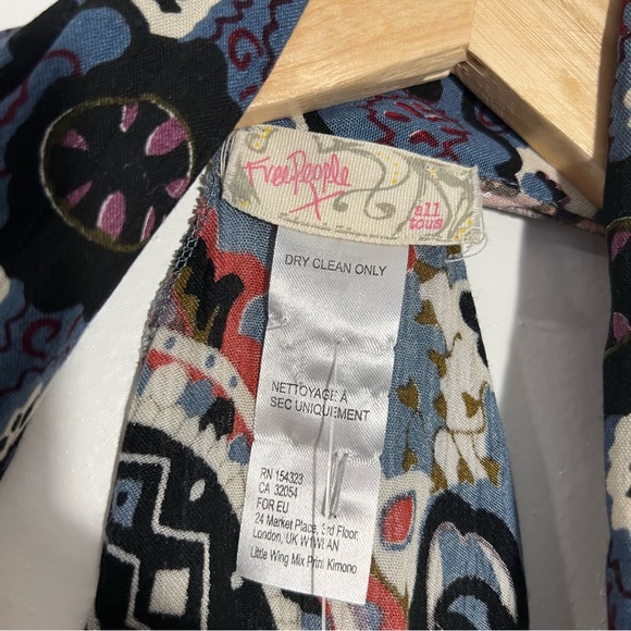 Free People Little Wing Mix Print Kimono One Size - Picture 5 of 9